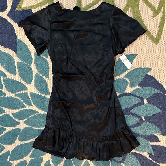 Anthropologie ruffled satin mini dress - Picture 6 of 10